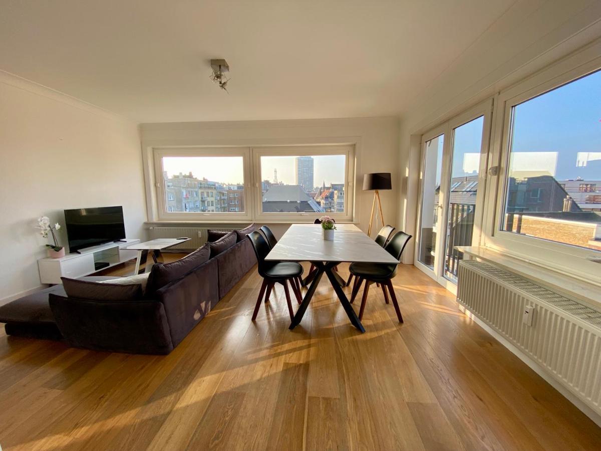 Luxury 3 Bedroom Apartment On The Top Floor With Panoramic View Oostende Exteriör bild