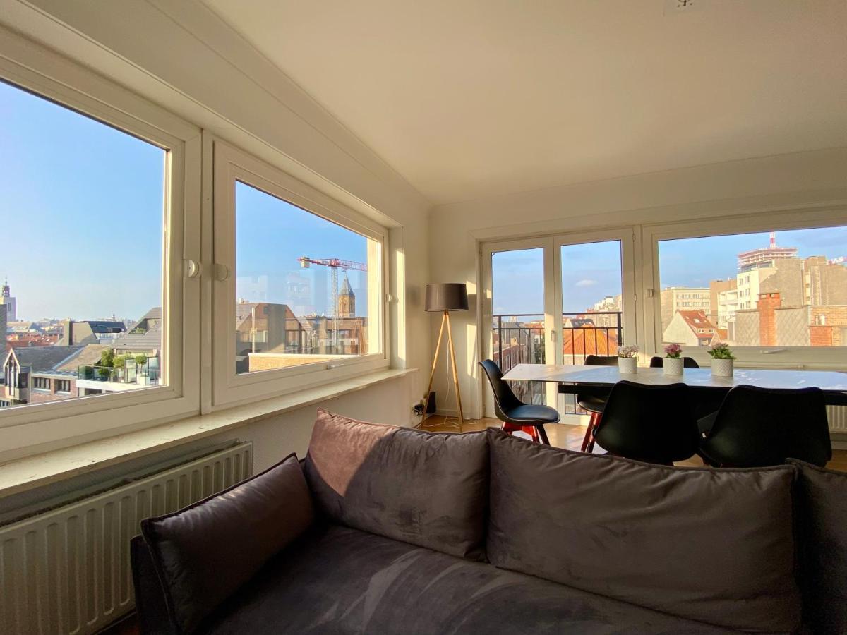 Luxury 3 Bedroom Apartment On The Top Floor With Panoramic View Oostende Exteriör bild